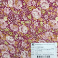 Textile en satin semi-brillante en polyester pur floral
